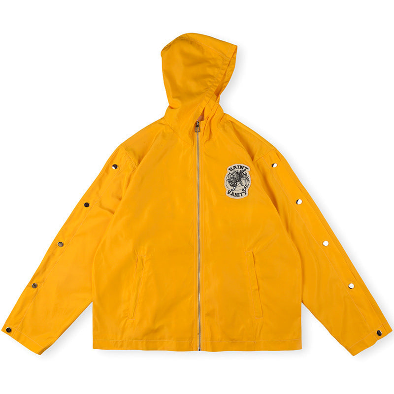 SAINT VANITY Nylon Hooded Track Jacket “Yellow”