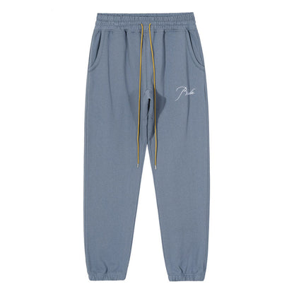 RHUDE embroidered slogan logo sweatpants