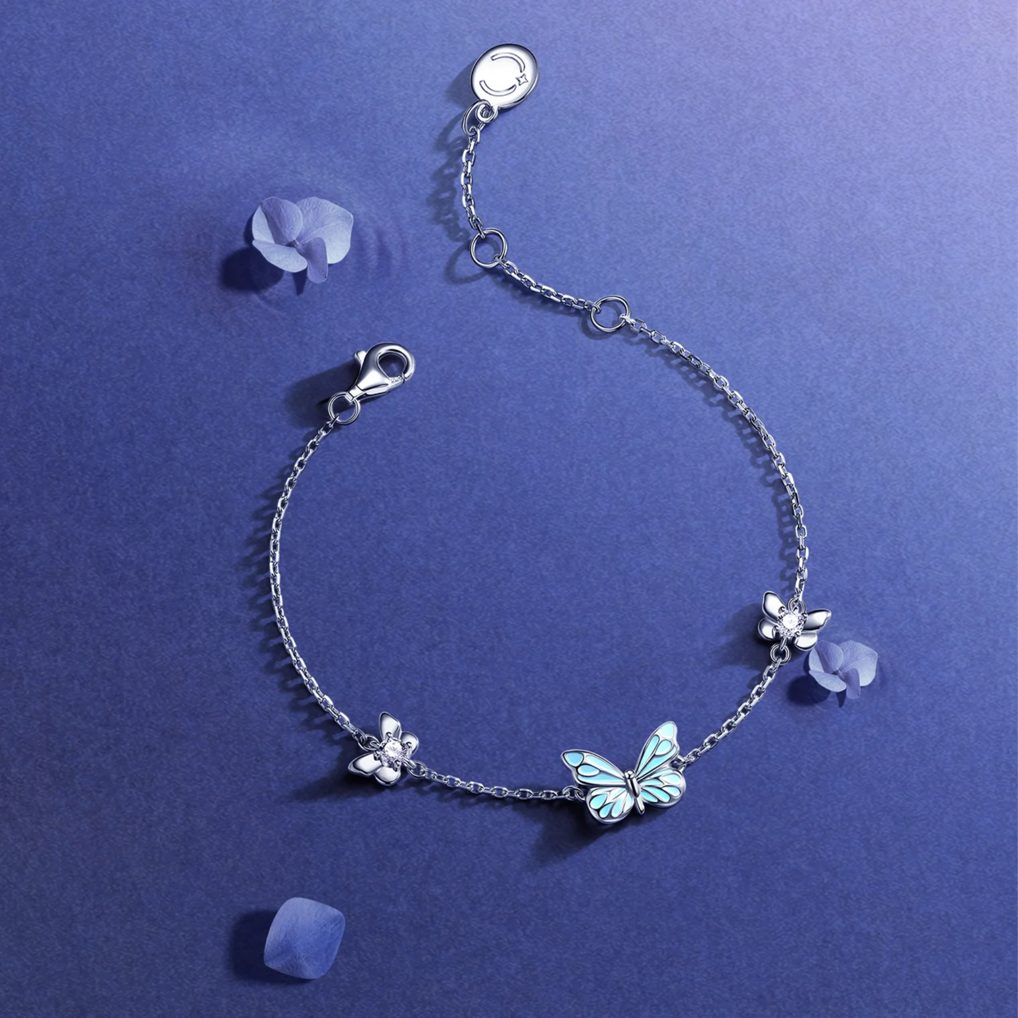 Pulsera Mariposa Iluminada (PLATA 925)