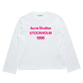 Acne Studios 1996 LOGO Long Sleeve RELAXED FIT Off white