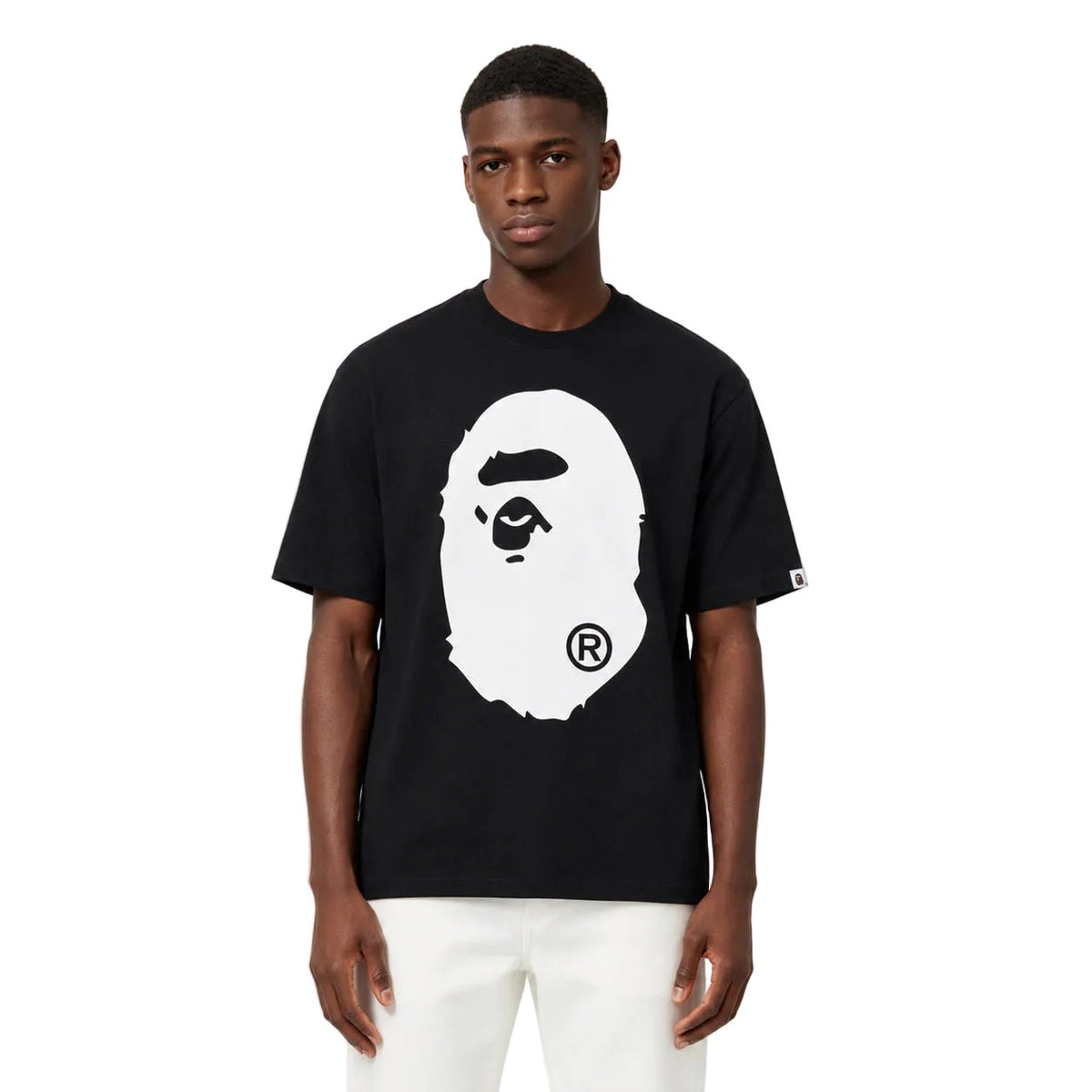 Bape Bicolor Big Ape Head Tee Black
