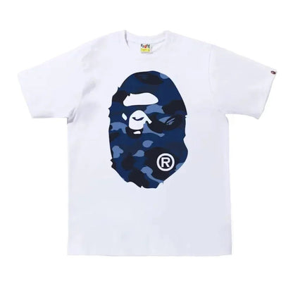 BAPE Color Camo Big Ape Head Tee White Blue