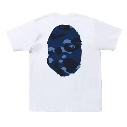 BAPE Color Camo Big Ape Head Tee White Blue