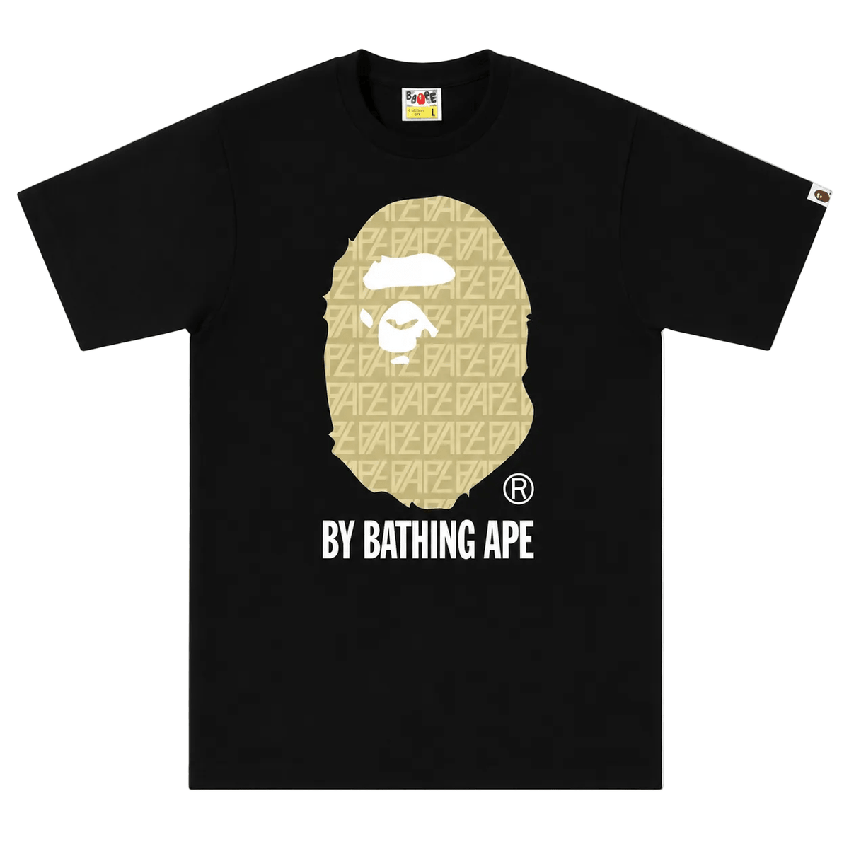 BAPE Logo Monogram By Bathing Ape Tee Black Beige