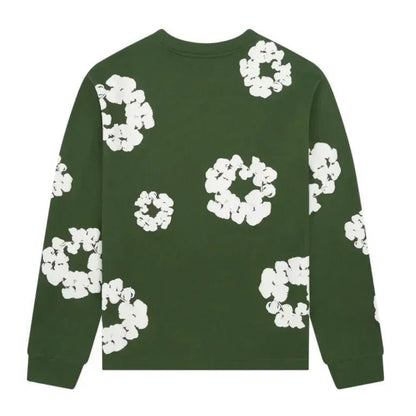 Denim Tears Long Sleeve CottonWreath T-shirt Green