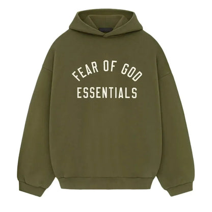 Fear of God Essentials Fleece Hoodie Military