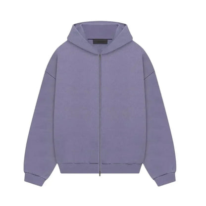 Fear of God Essentials Heavy Fleece Full Zip Hoodie Lavender