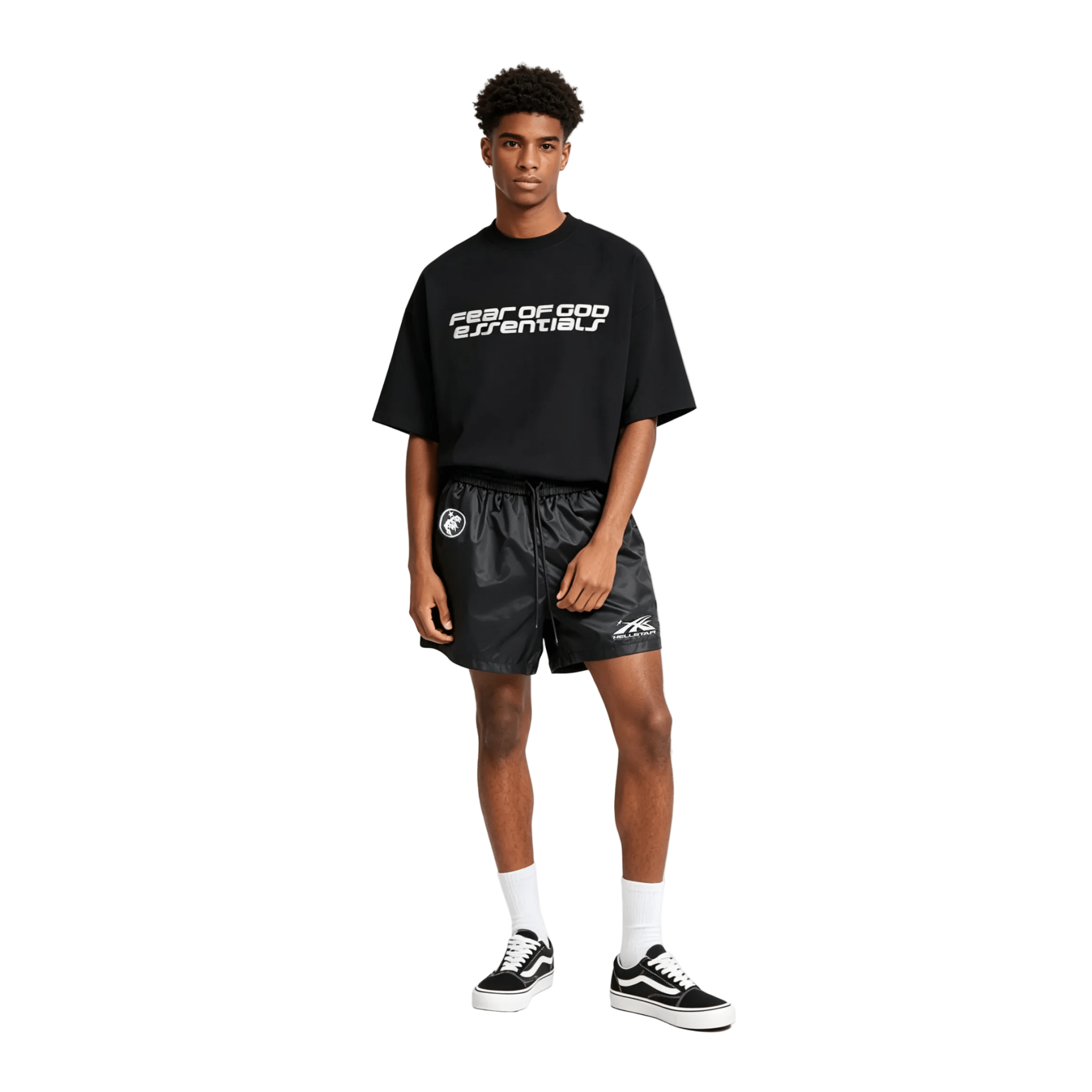 HELLSTAR NYLON SHORTS BLACK