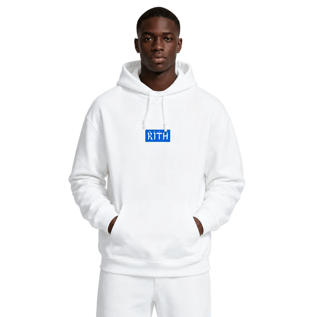 Kith Hebrew Script Hoodie White