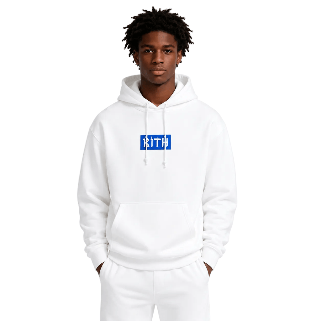 Kith Hebrew Script Hoodie White