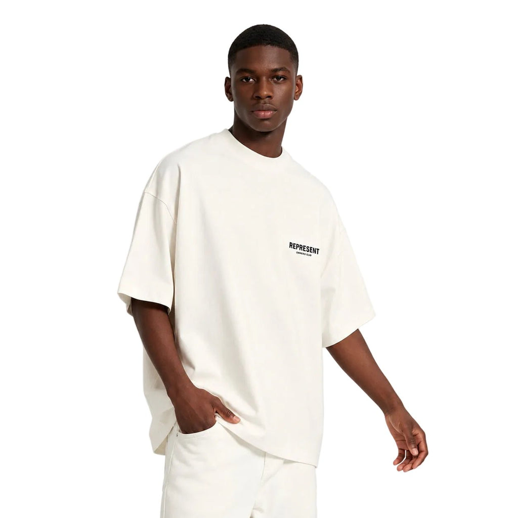 Represent Owners Club T-Shirt Flat White Black