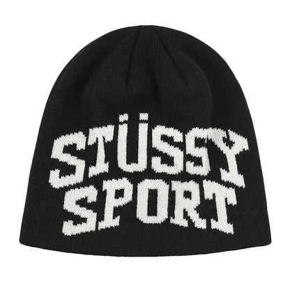 Stussy Sport Jacquard Skullcap Beanie Black