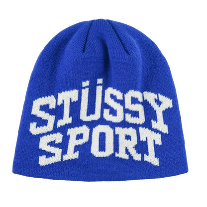 Stussy Sport Jacquard Skullcap Beanie Blue