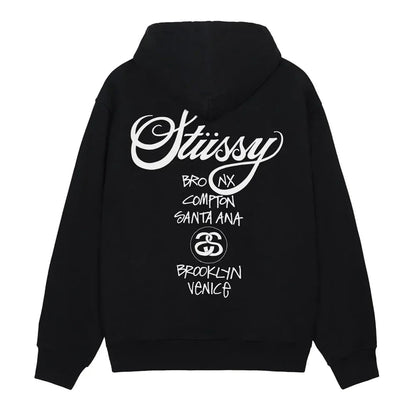 Stussy World Tour Hoodie Black