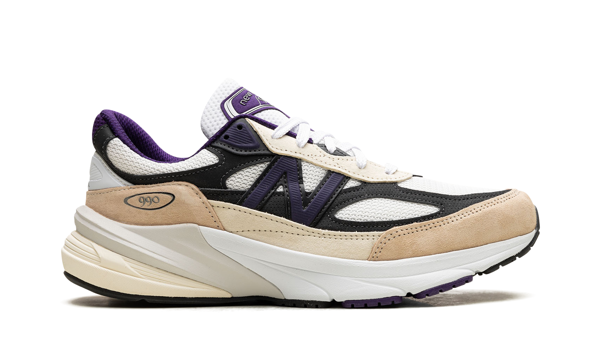 990v6 "Made In USA - Teddy Santis White Black Plum" U990WB6