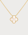 VAN CLEEF & ARPELS Vintage Alhambra White Pendant 18k(Yellow Gold)