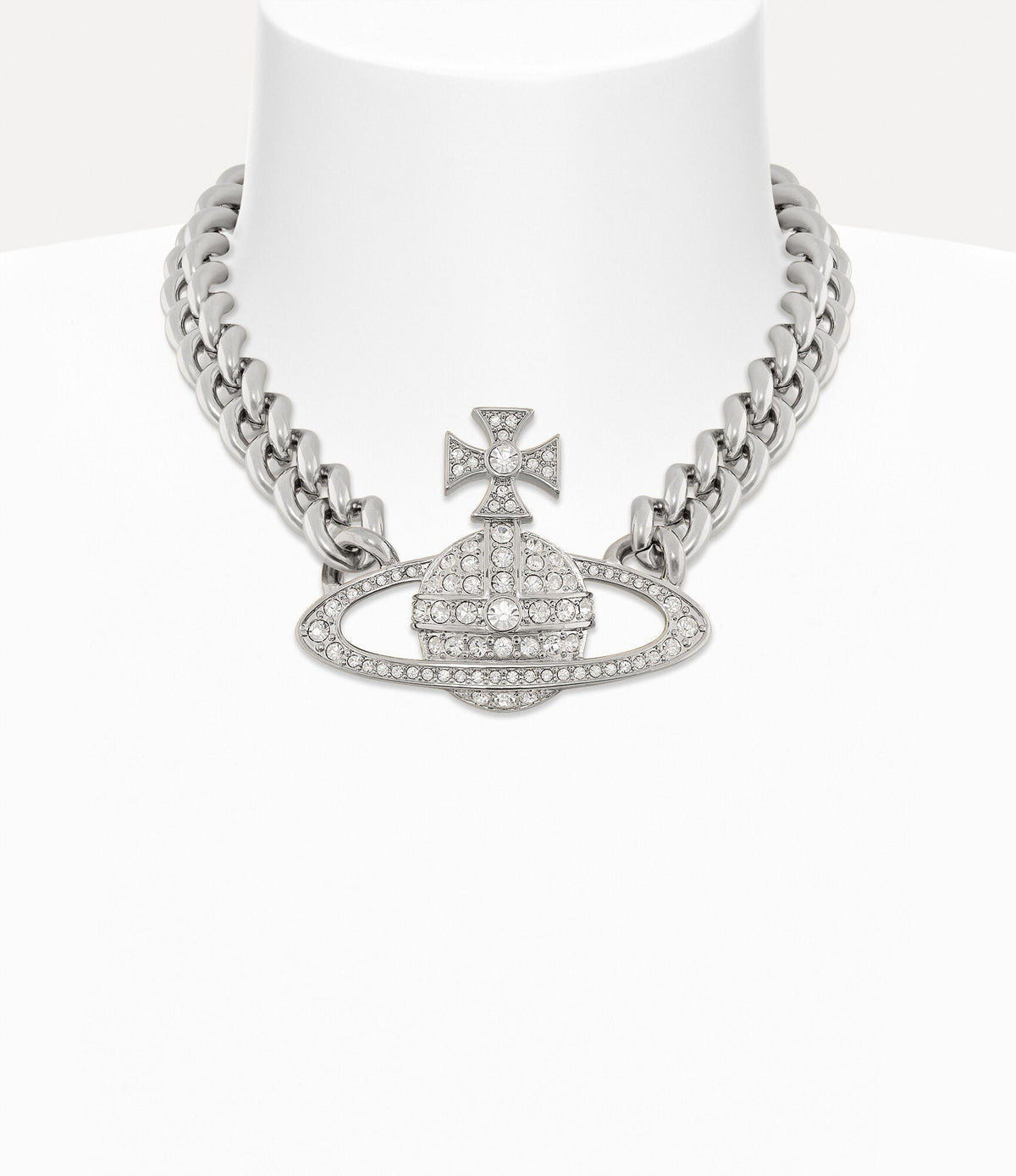 VIVIENNE WESTWOOD Neysa Chain Necklace Brass(Silver)